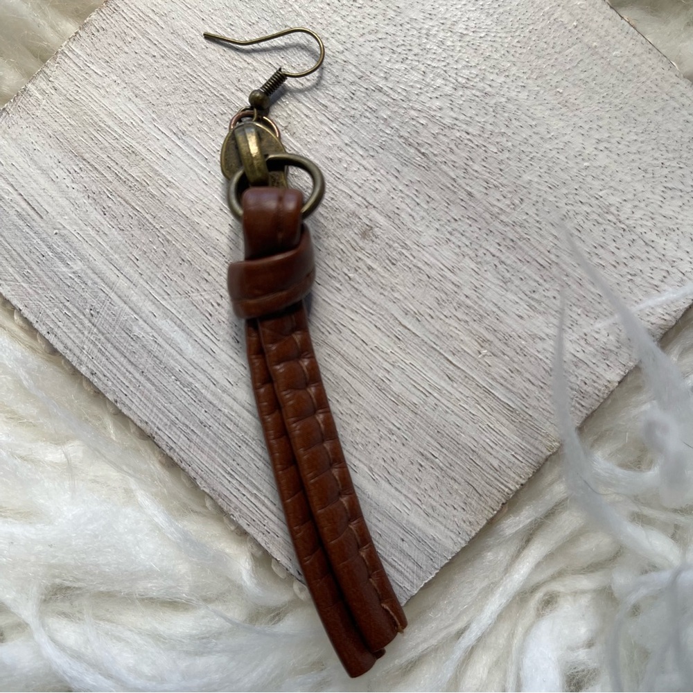 Handmade Dangle Earrings - Repurposed Pieces - Picture 8 of 9